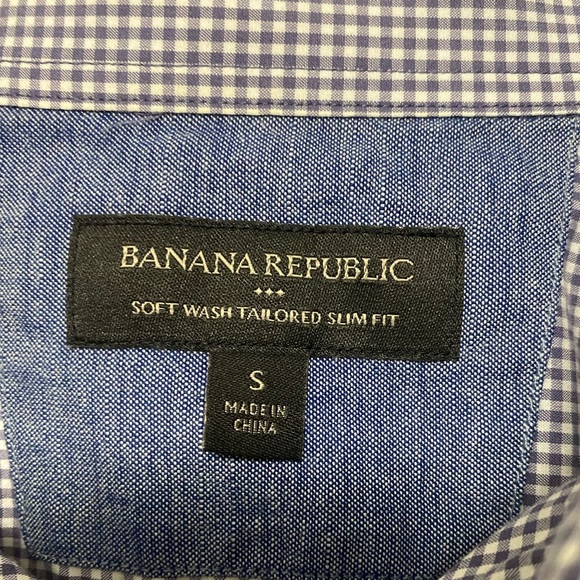 Banana Republic slim fit button down untucked dress shirt size small - Picture 3 of 5